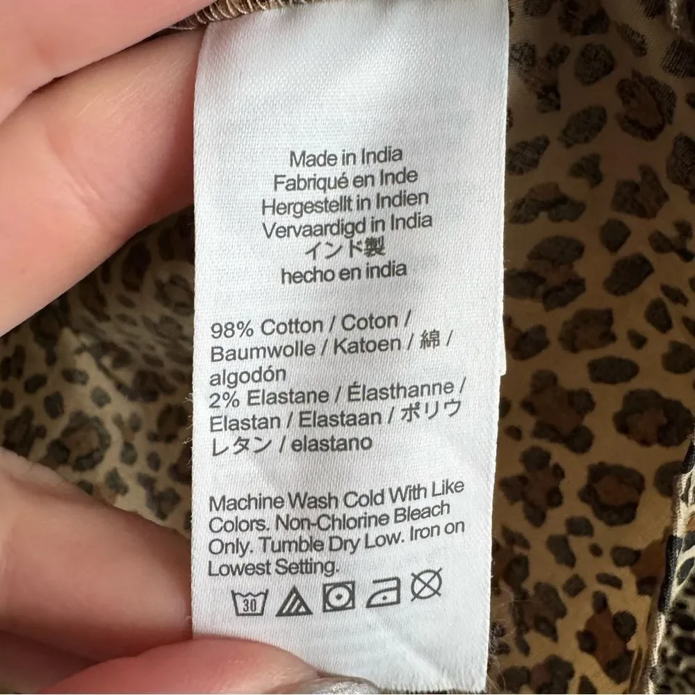 J. Crew Leopard Print Button Down Shirt
